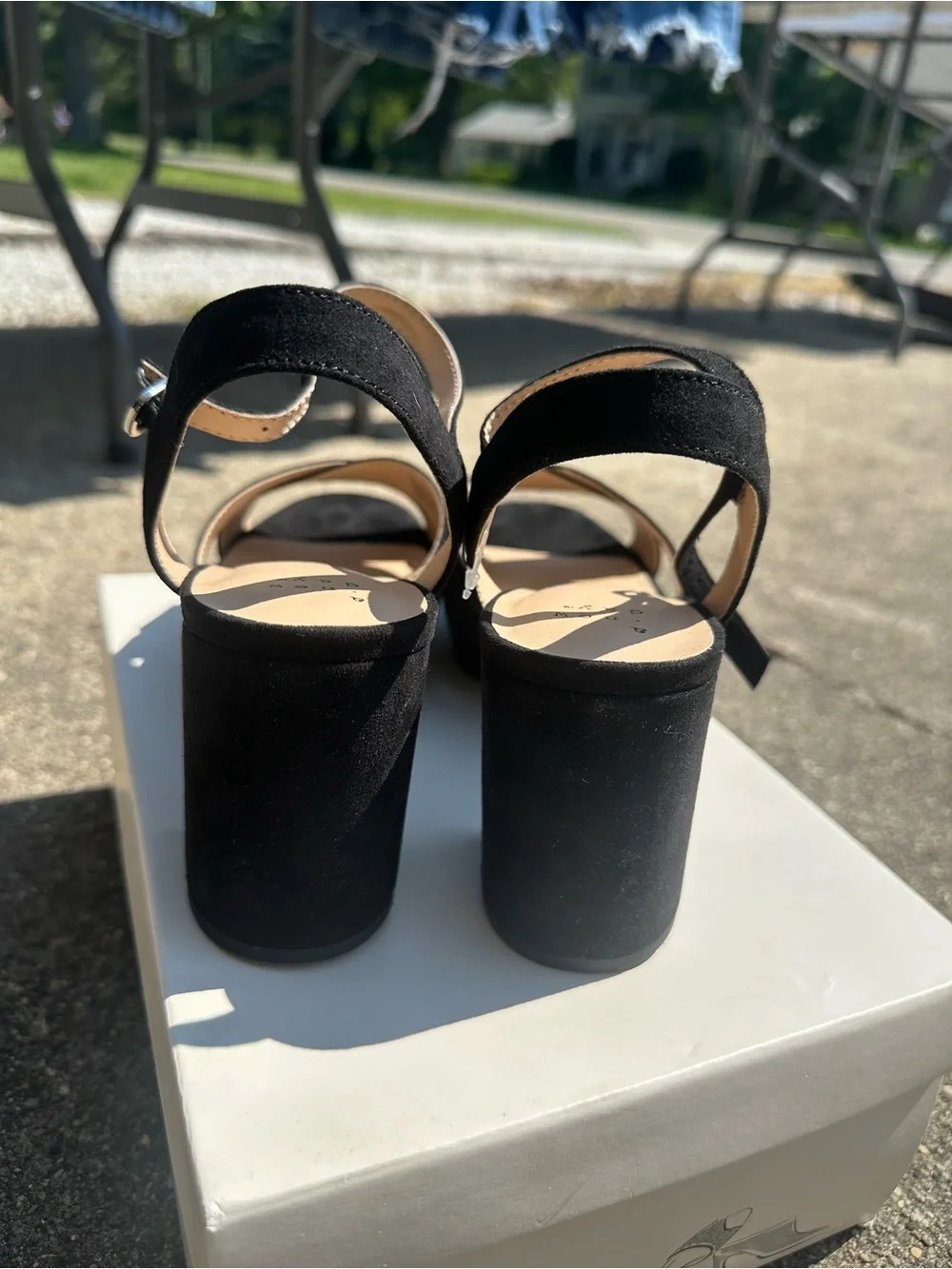 a new day black suede